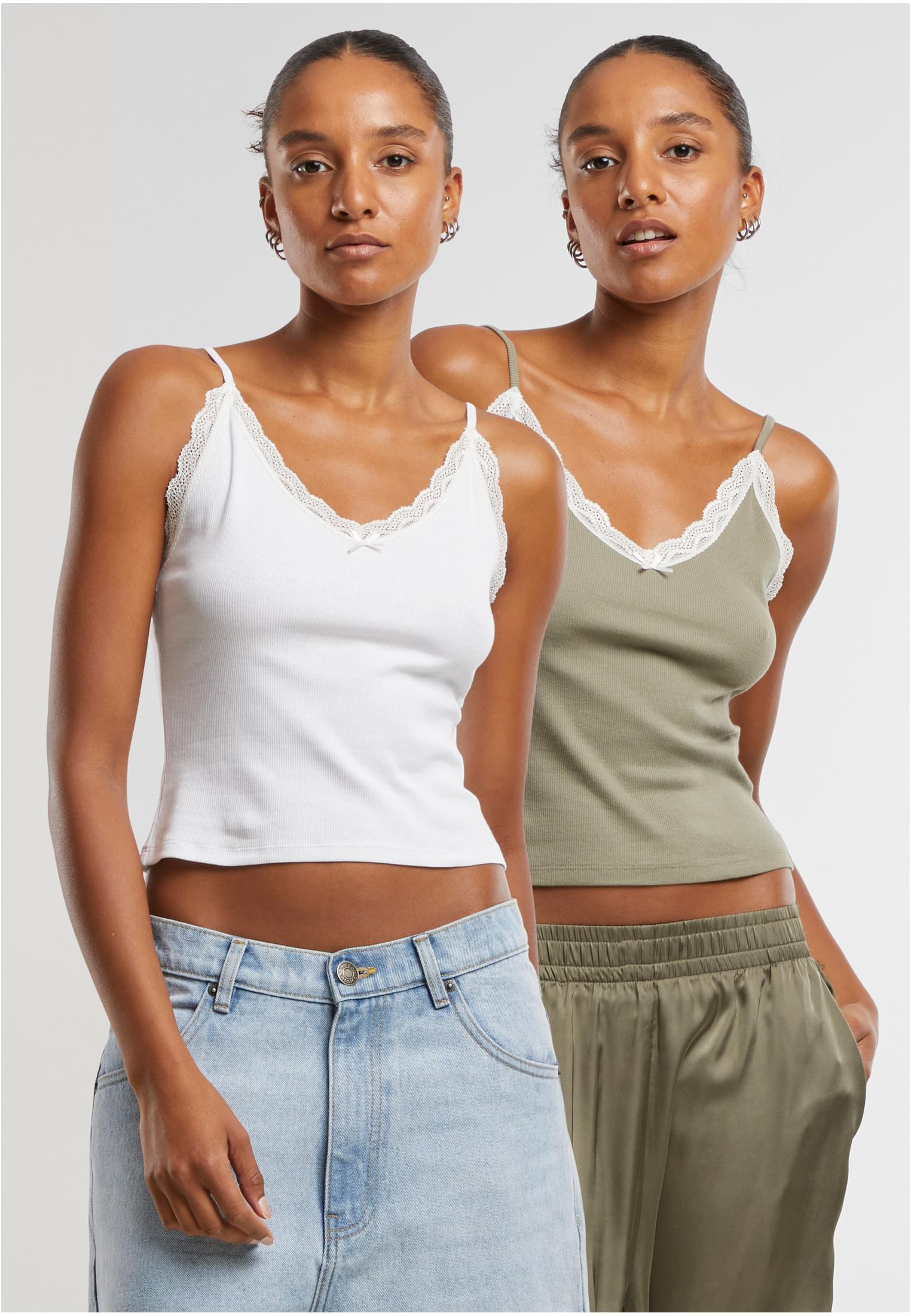 UC V-Neck Lace Top 2-Pack