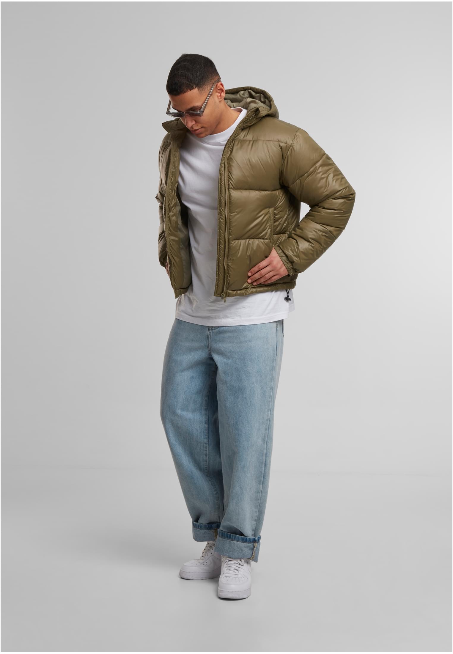 UC Shiny Puffer Jacket With Hood