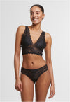 Dame Allover Blonde Bh Polstret Sort XS