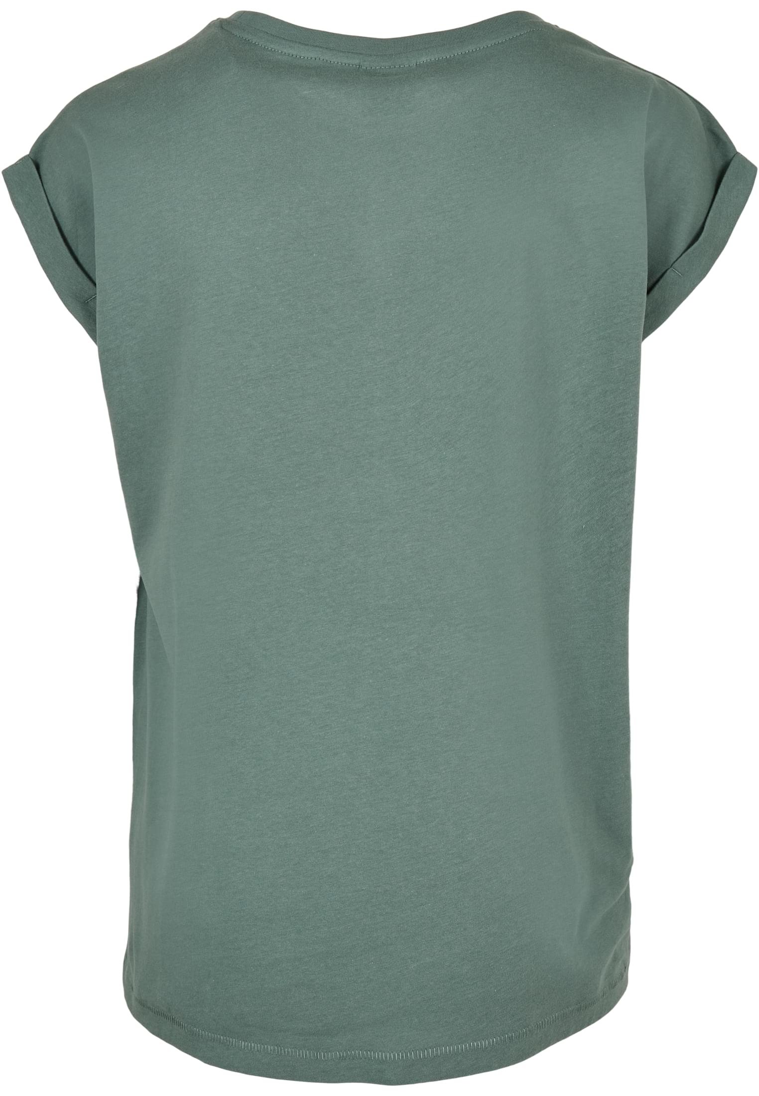 Baksida av UC Ladies Extended Shoulder Tee i färgen frostmint.