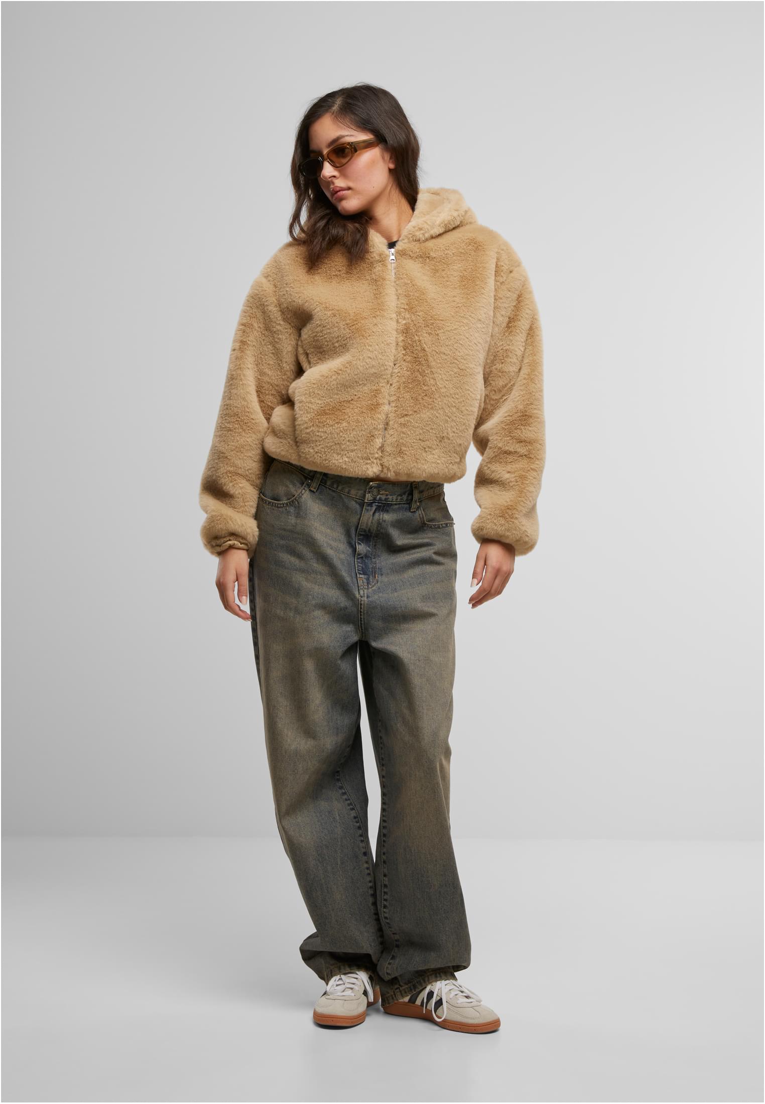 UC Full Zip Faux Fur Hoodie