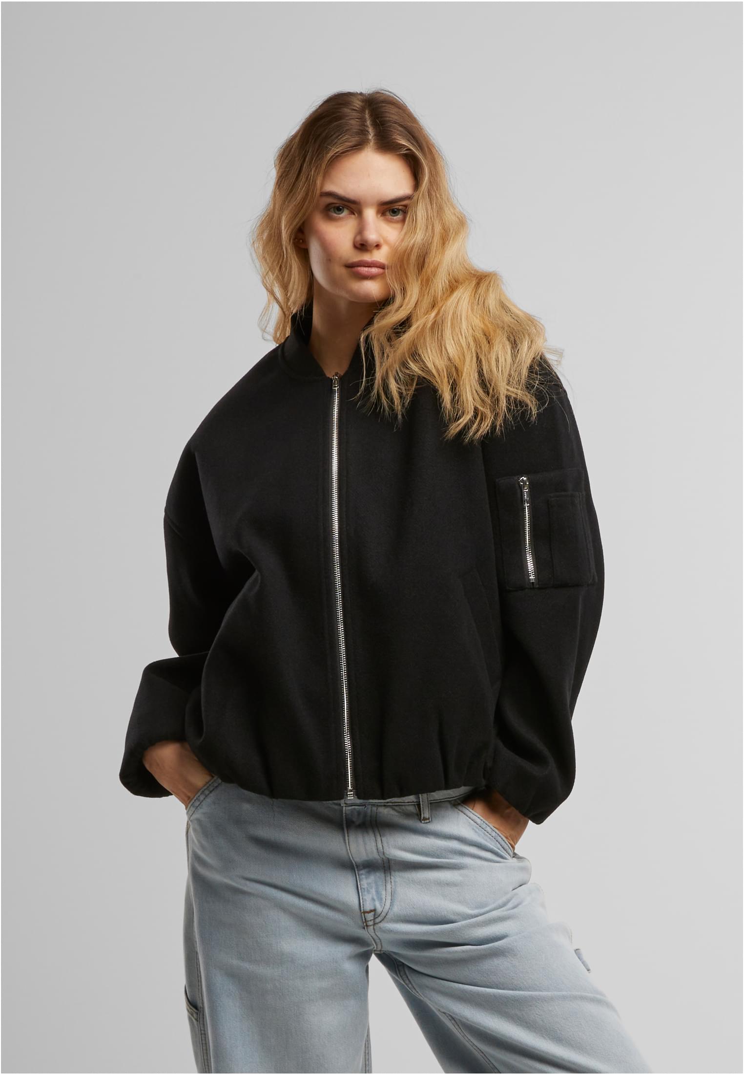 UC Faux Wool Bomber Jacket
