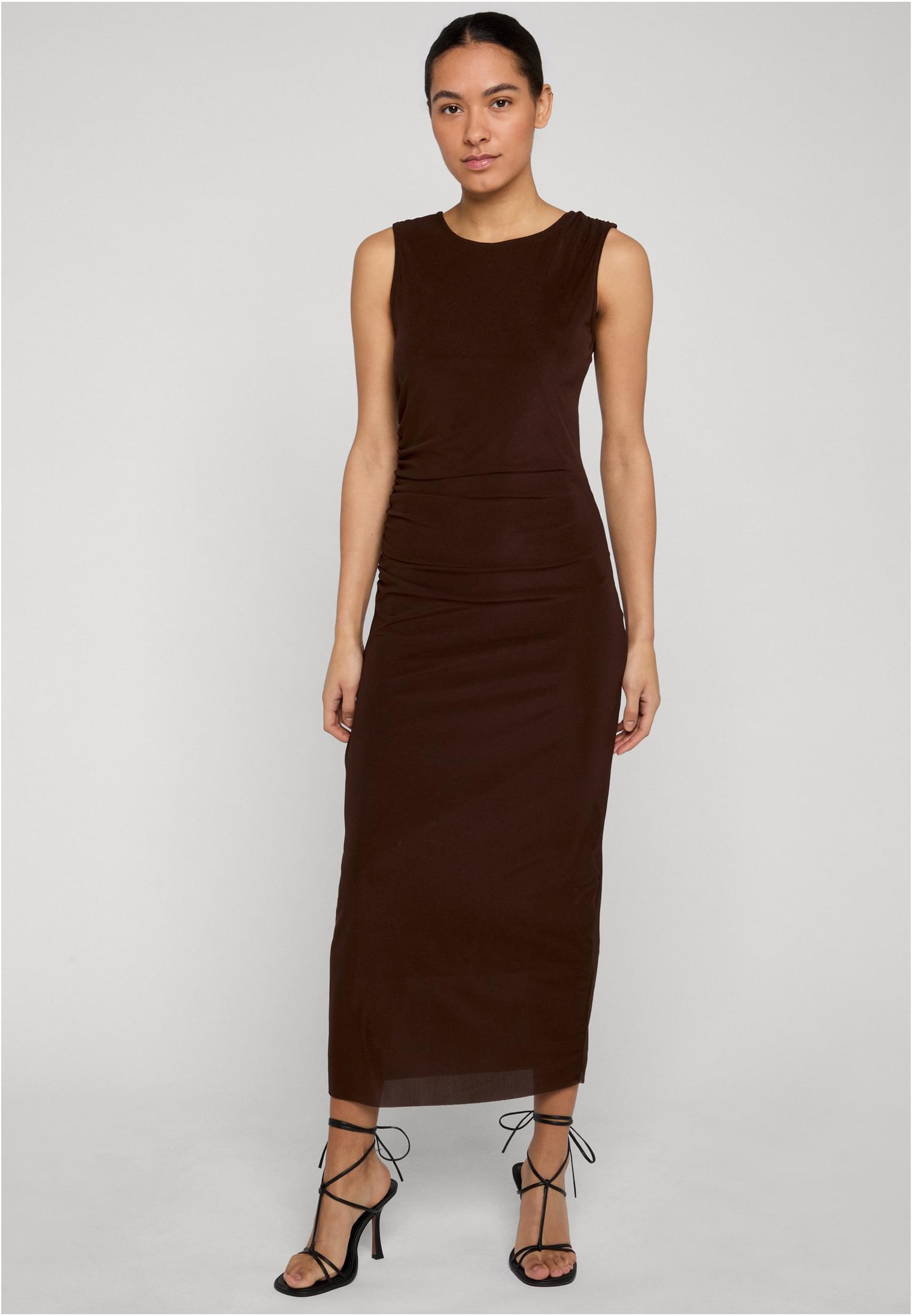 UC Long Ruffled Mesh Dress