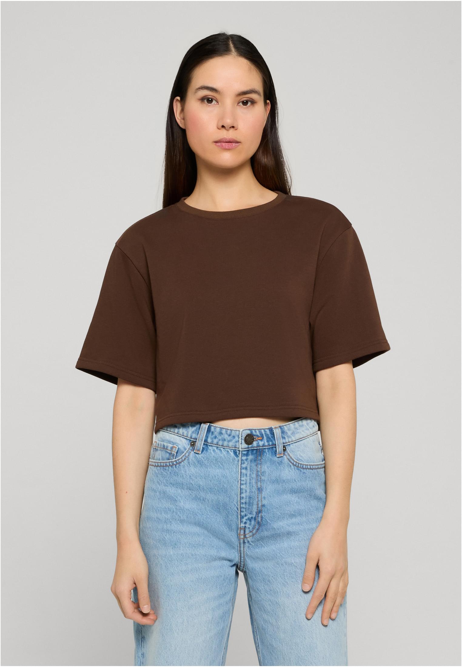 Ladies Light Terry Cropped Tee