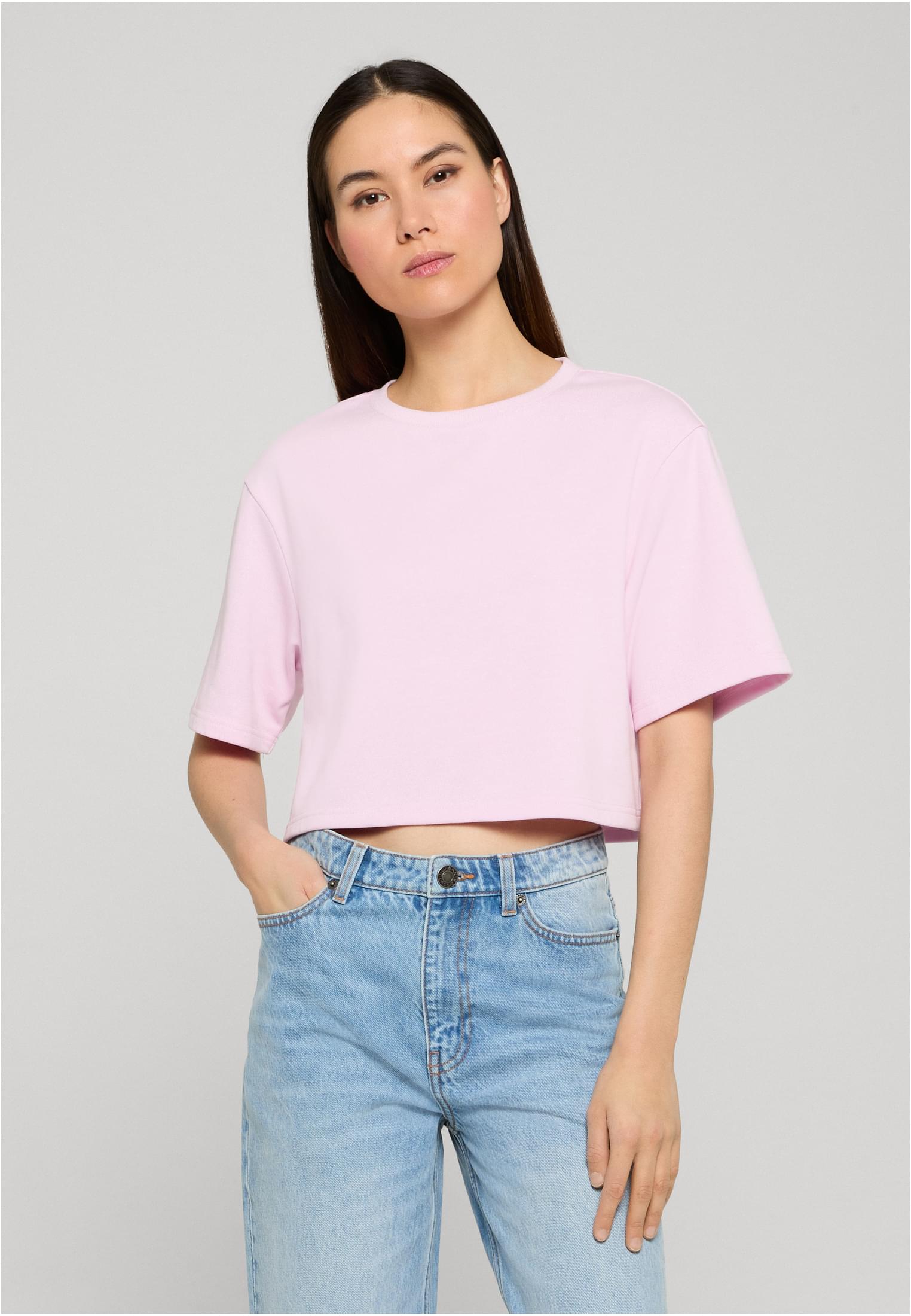 Ladies Light Terry Cropped Tee