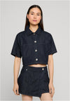 Cropped Light Denim Shirt