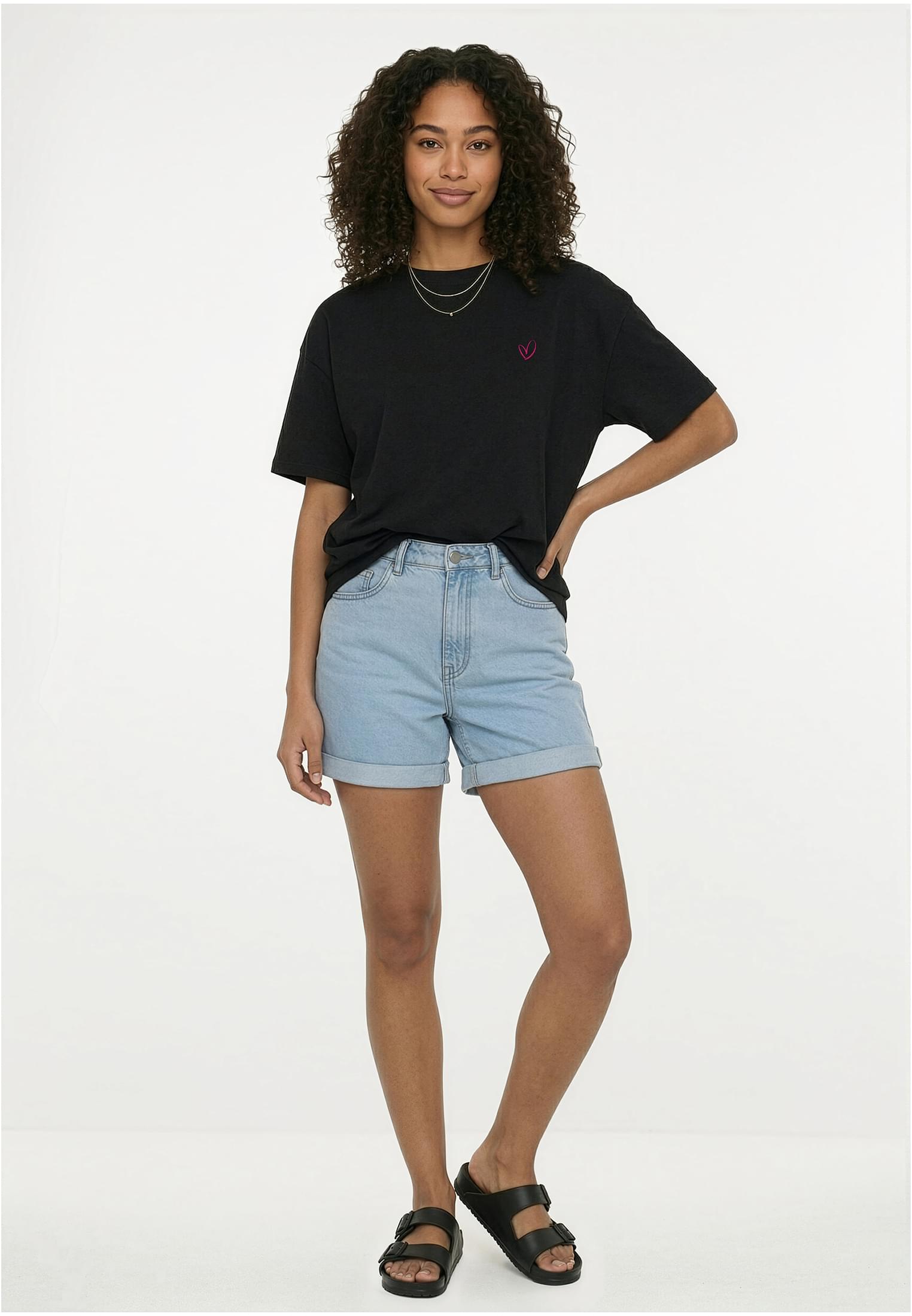 UC Urban Classics Rainbow Heart Logo Loose Tee