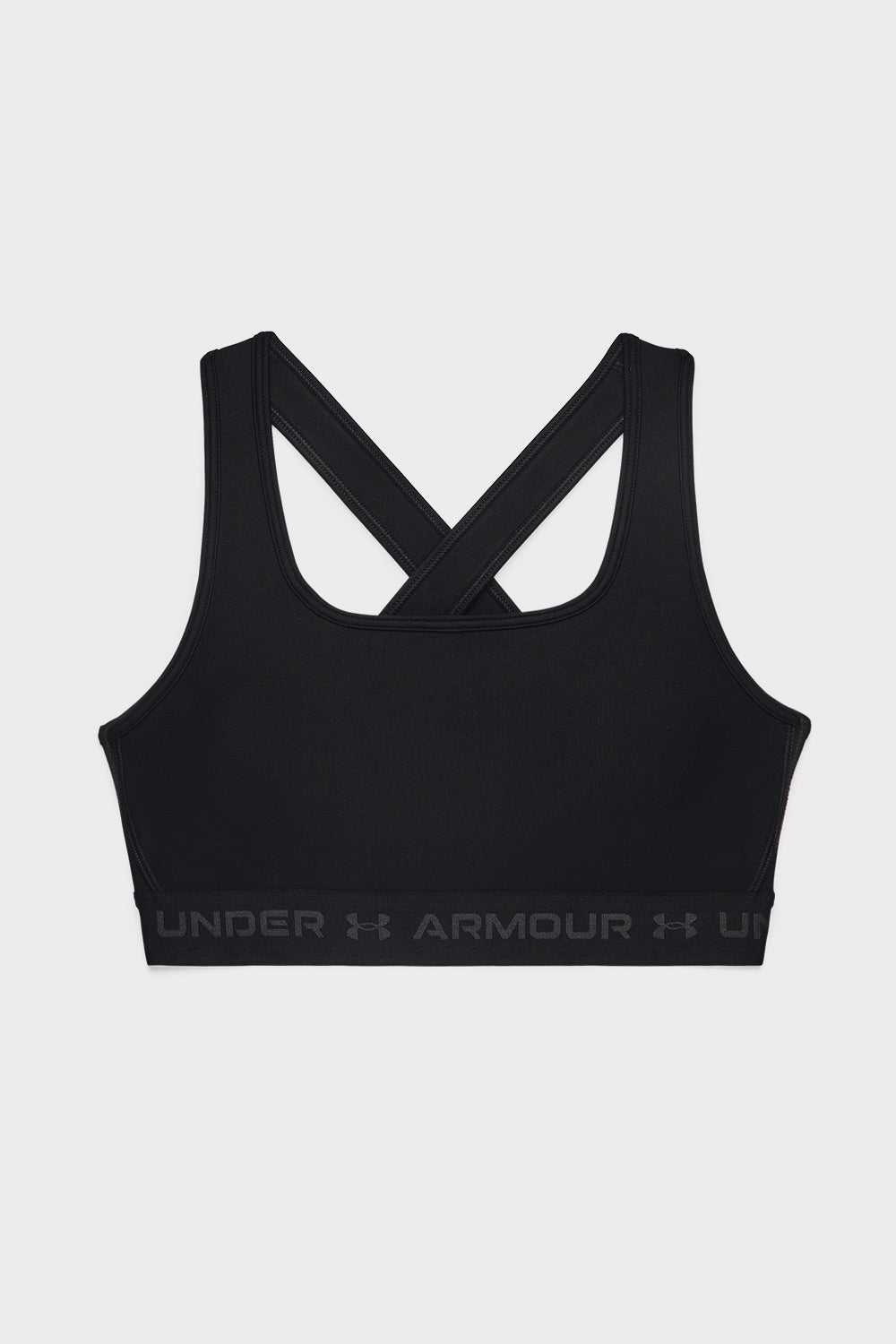 UA Crossback Mid Bra - Black - workoutbrands.com