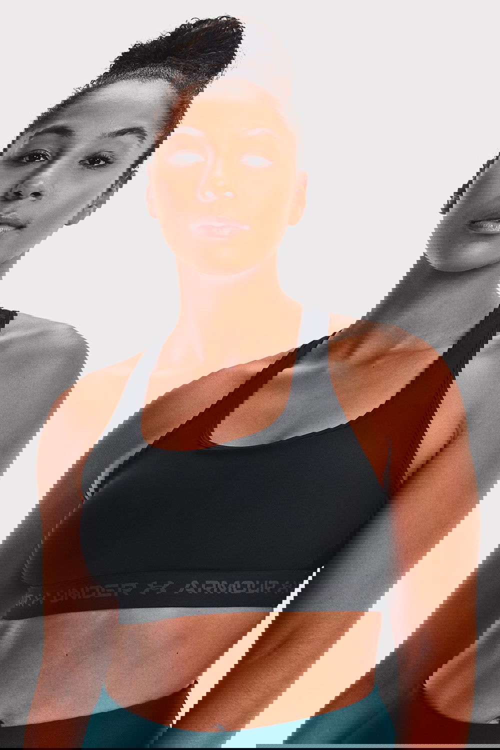 UA Crossback Mid Bra - Black - workoutbrands.com