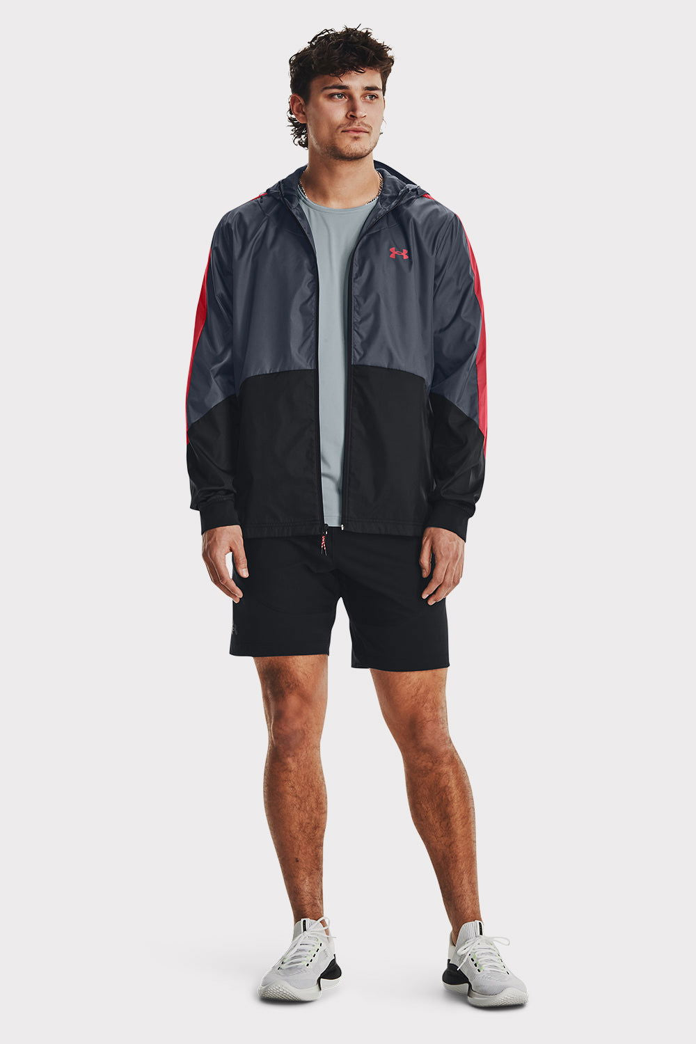 UA Legacy Windbreaker - Downpour Gray - workoutbrands.com