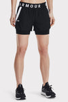 UA Play Up 2-in-1 Shorts - crne