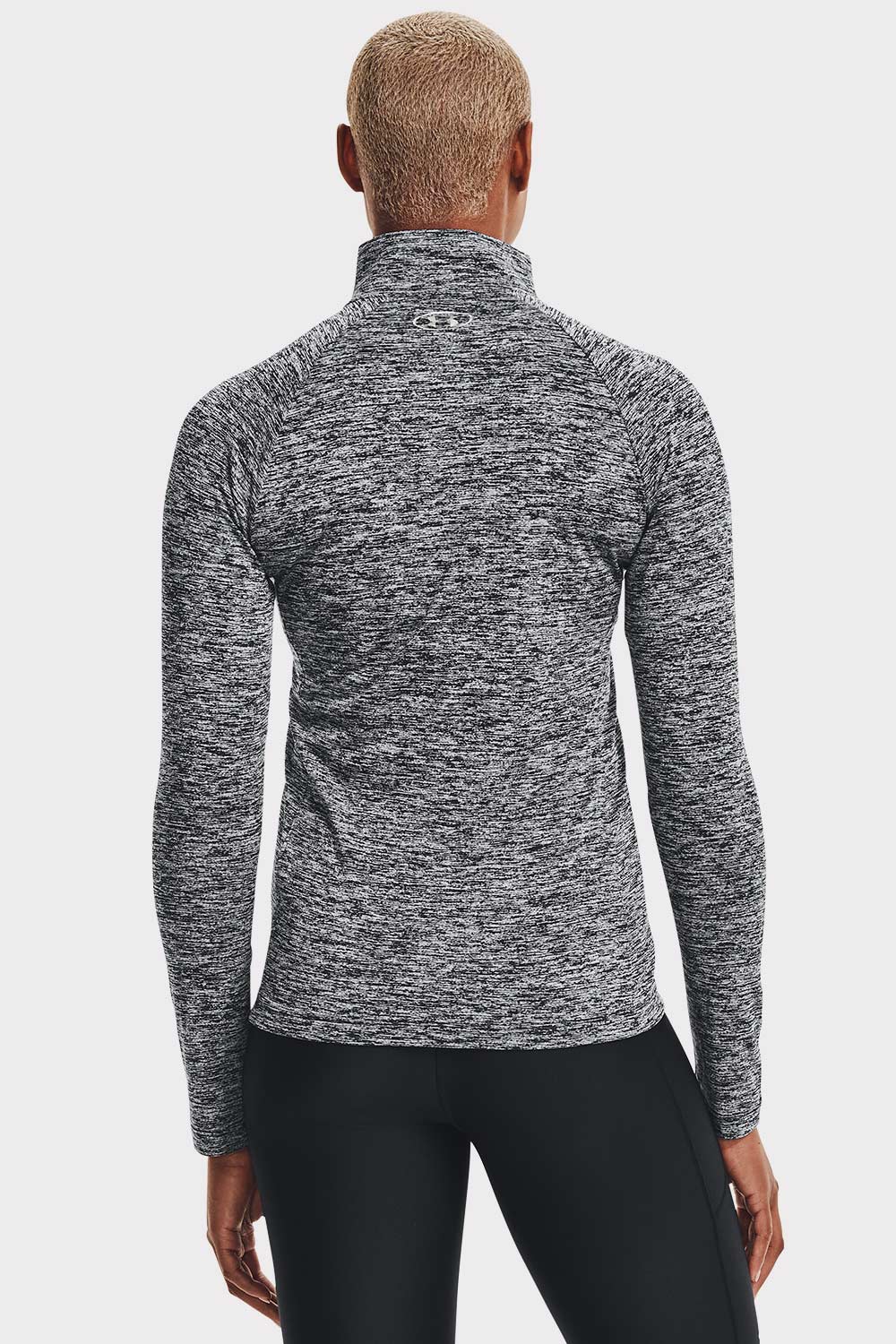 UA Tech 1/2 Zip Twist - Metallic Silver - workoutbrands.com