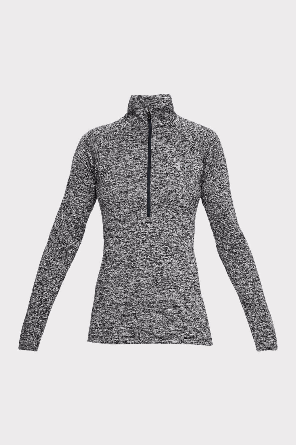 UA Tech 1/2 Zip Twist - Metallic Silver - workoutbrands.com