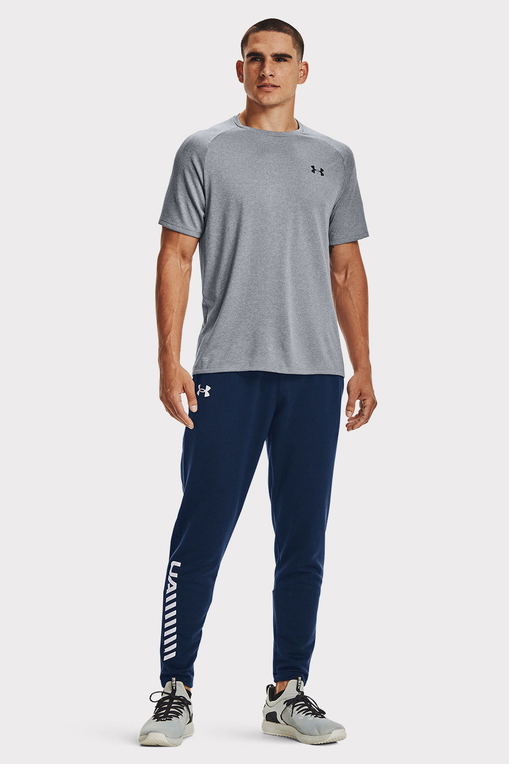 UA Tech 2.0 SS Tee - Steel - workoutbrands.com