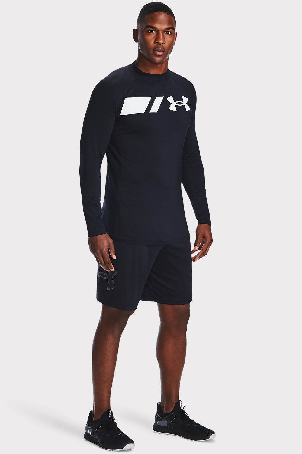 UA Tech Graphic Shorts - Black - workoutbrands.com