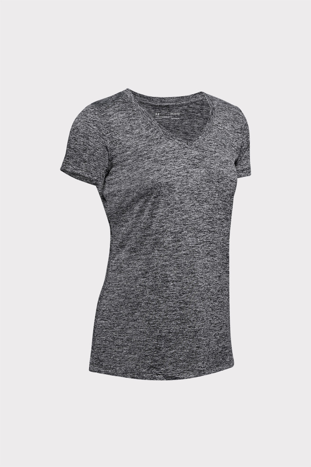UA Tech SSV Twist  V-Neck - Grey/Black - workoutbrands.com