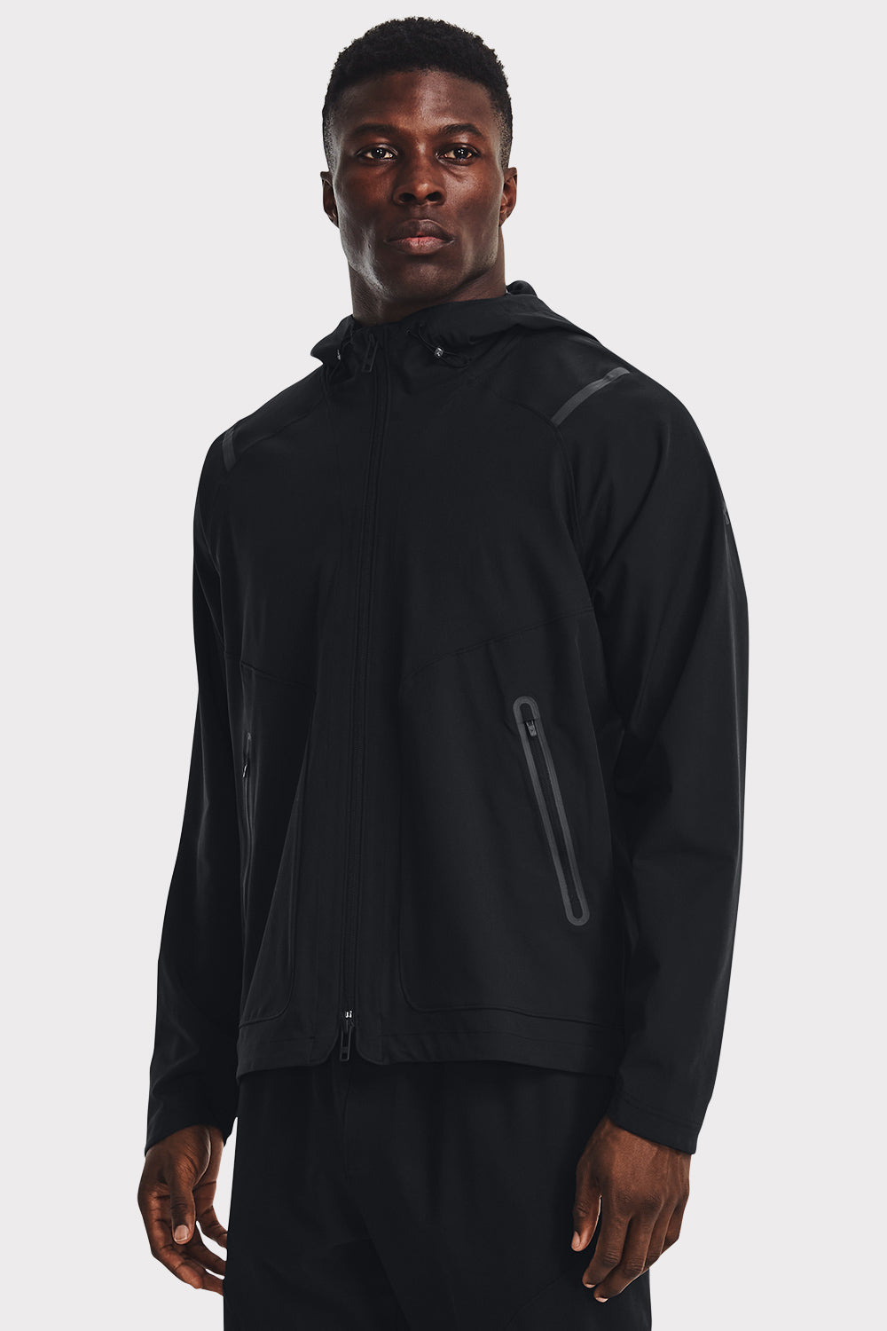 UA Unstoppable Stretchy Jacket - Black - workoutbrands.com
