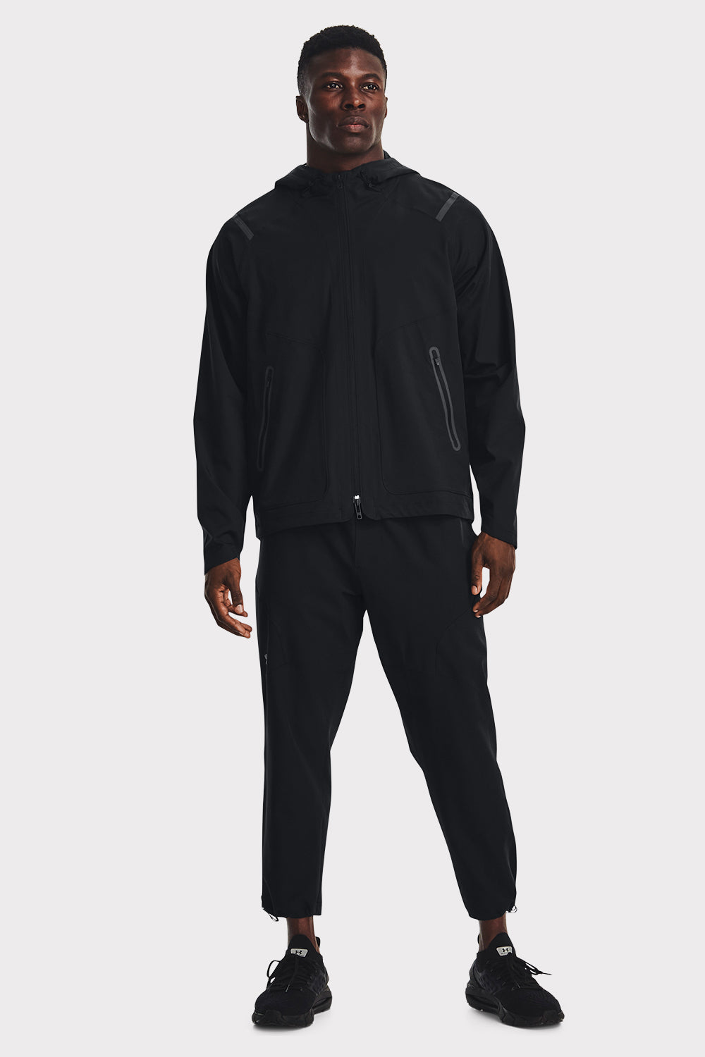 UA Unstoppable Stretchy Jacket - Black - workoutbrands.com