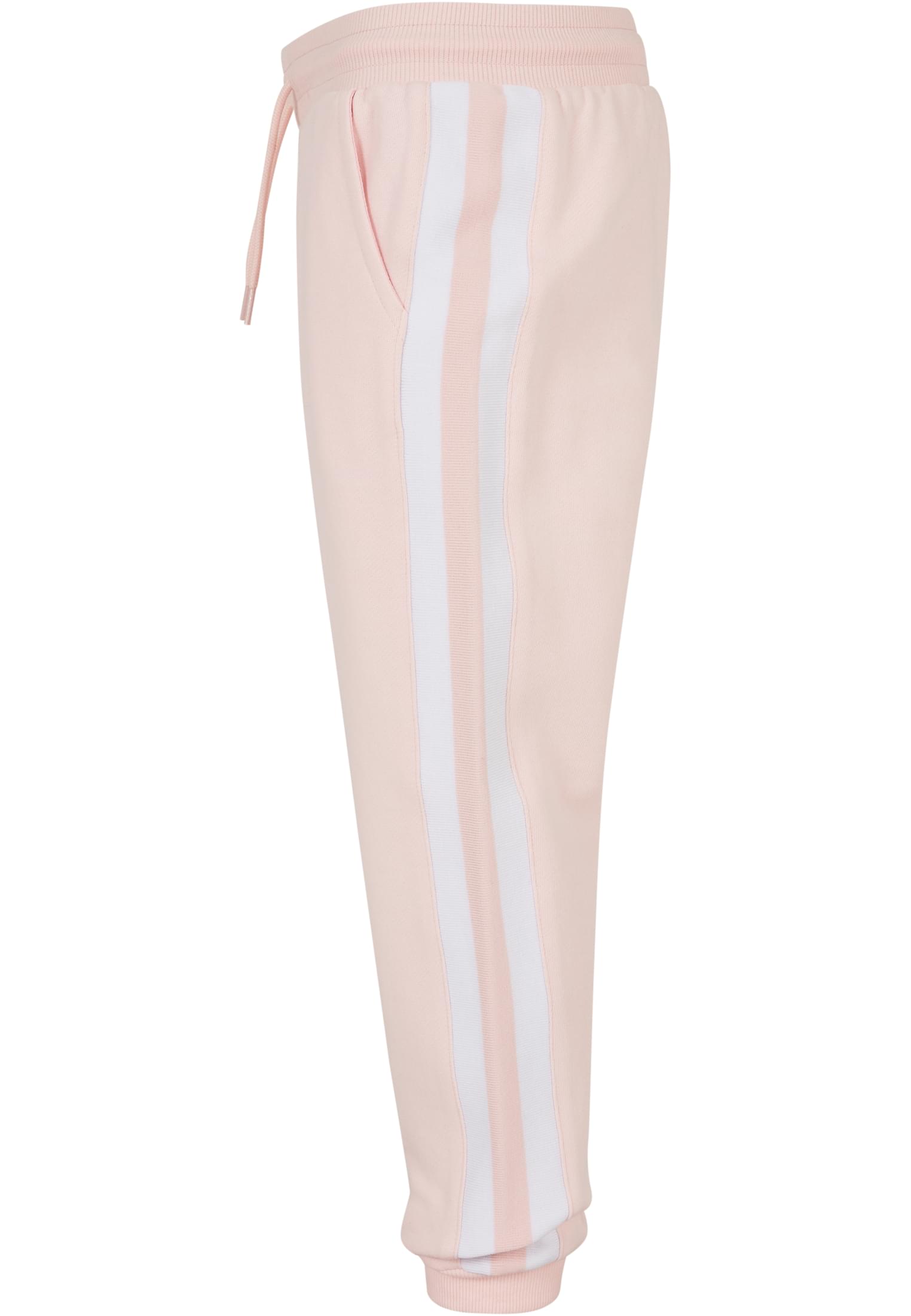 Pantaloni della tuta a contrasto per ragazze in stile college rosa/bianco/rosa 158/164