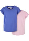 Confezione da 2 magliette con spalle estese in cotone biologico UC Girls