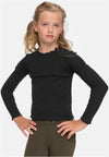 Blusa UC Girls de manga comprida com nervuras curtas