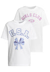Lot de 2 t-shirts à manches courtes - USA Bow & Girls Club blanc+blanc 158/164