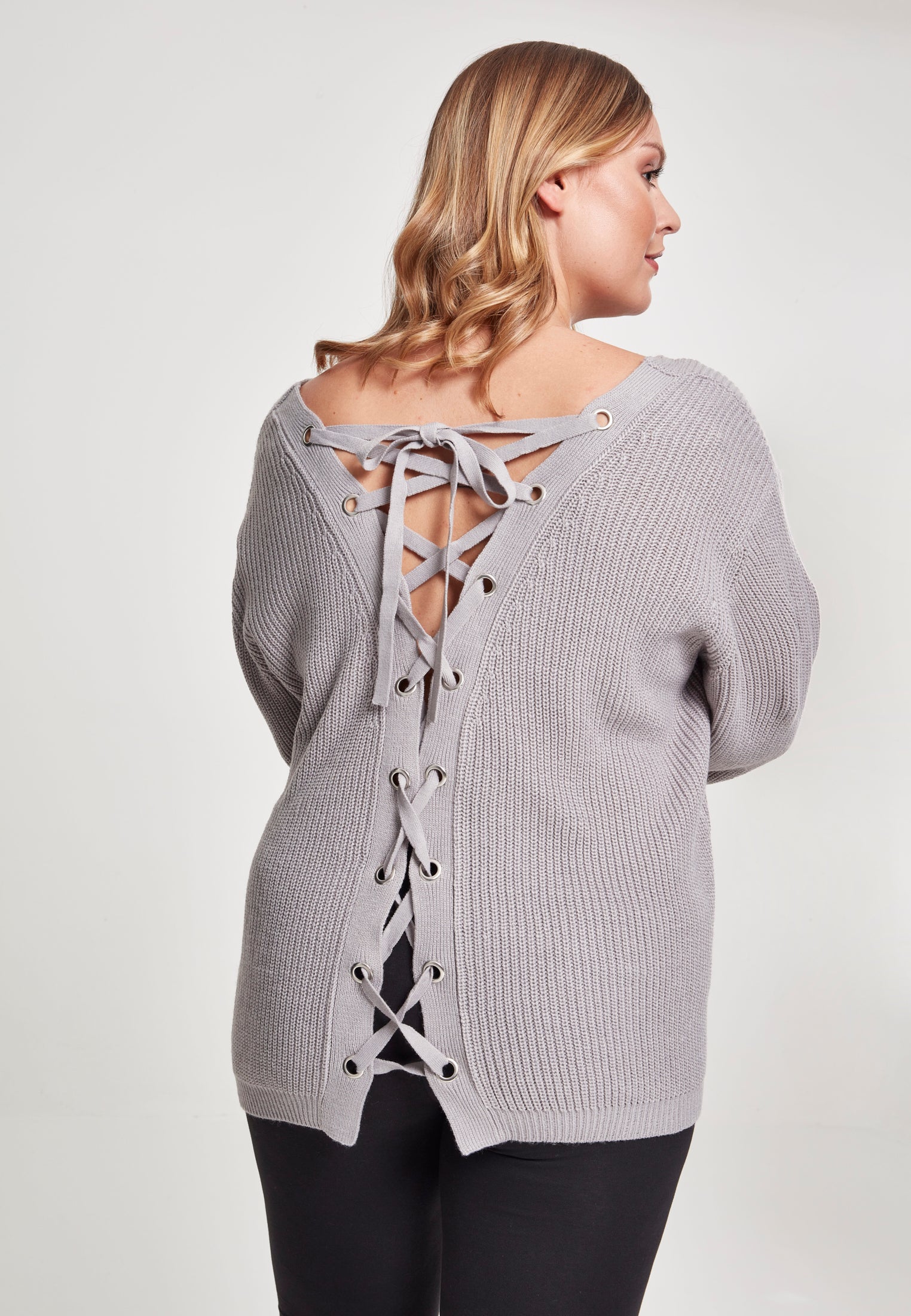 UC Back Lace Up Sweater - workoutbrands.com