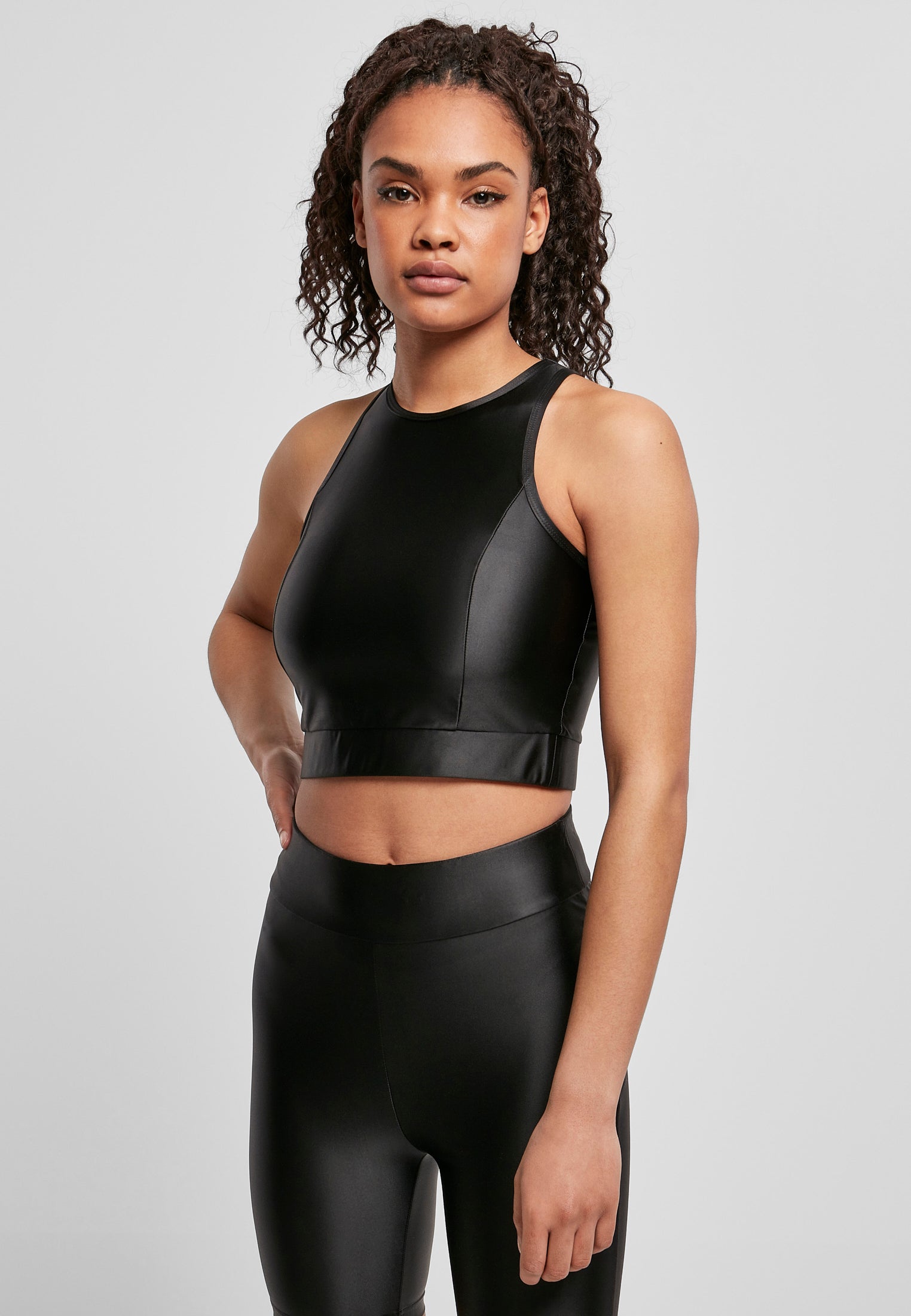 UC Cropped Shiny Top - workoutbrands.com