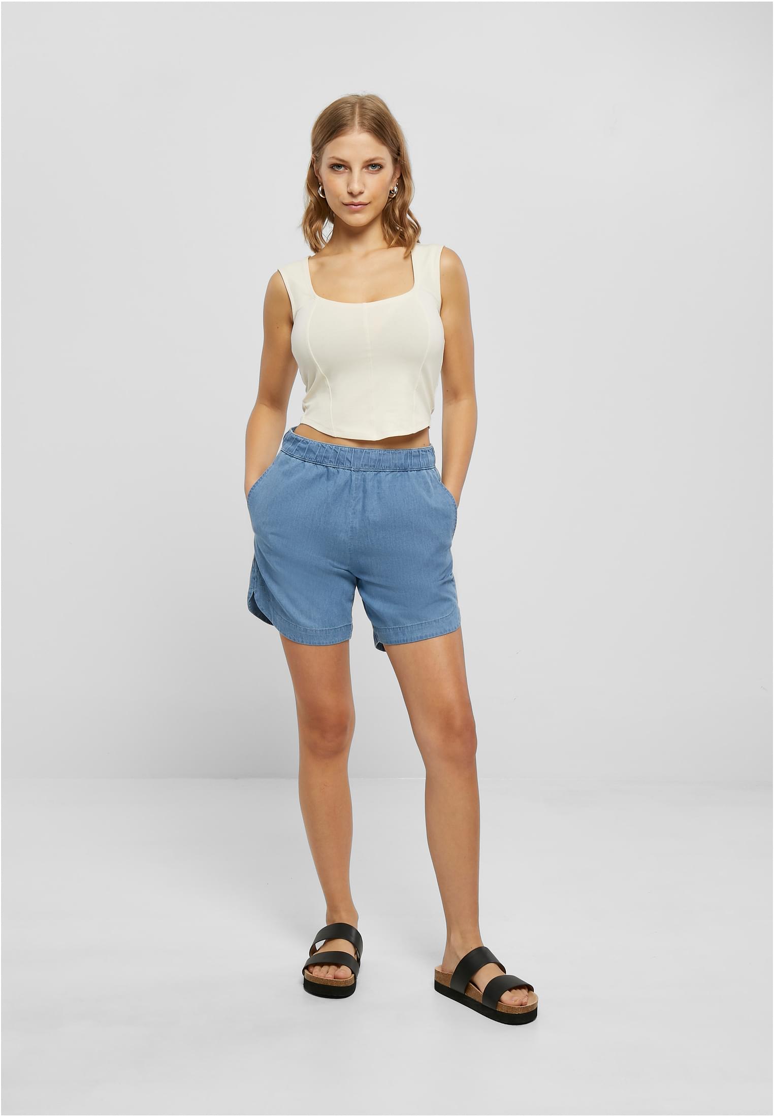 UC Light Denim Shorts Skyblue Washed - workoutbrands.com