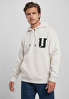 Sudadera con capucha y parche de felpa de gran tamaño de la UC