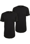 UC-vormige lange T-shirt 2-pack