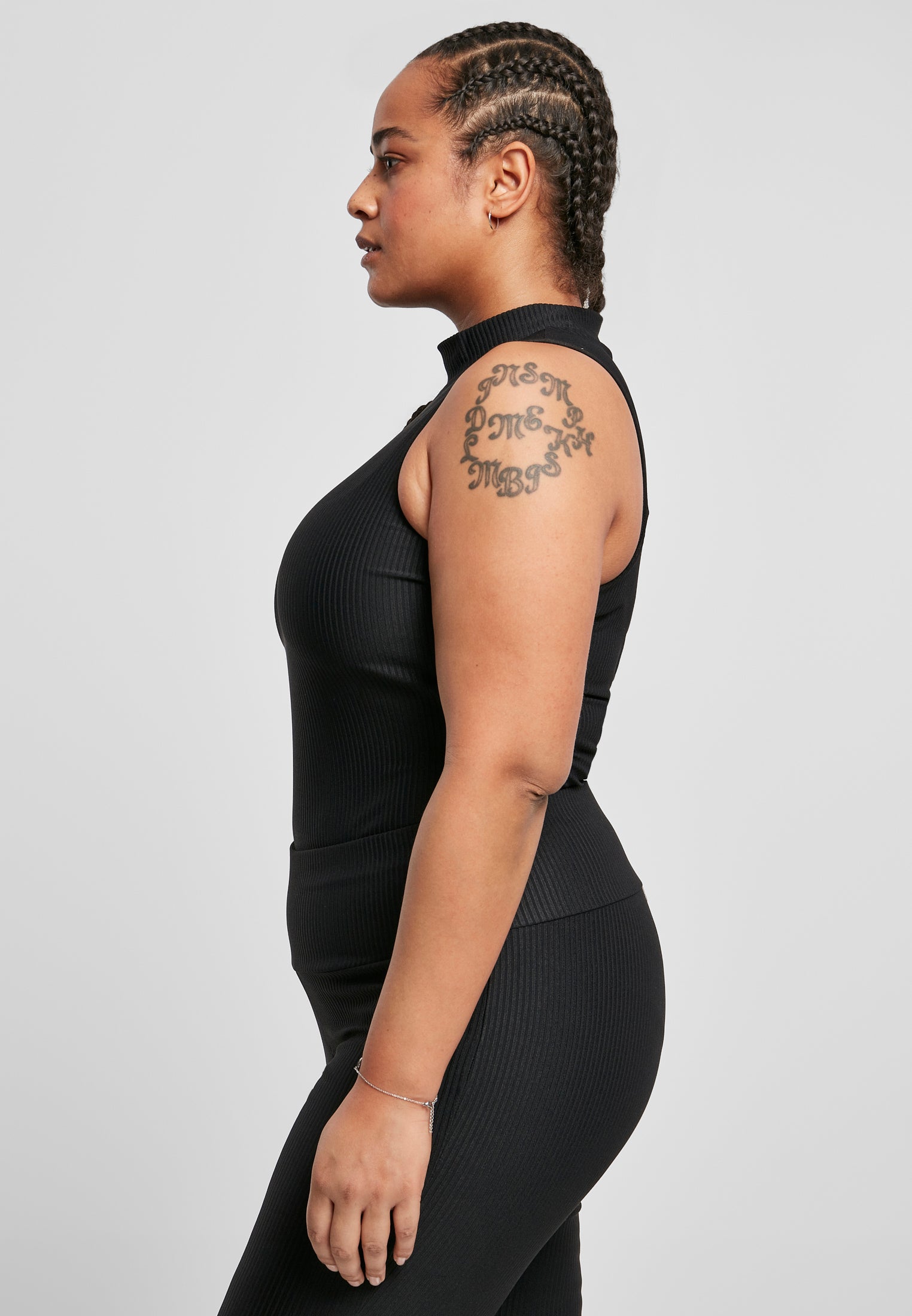 UC Sleeveless Rib Turtleneck Body - workoutbrands.com