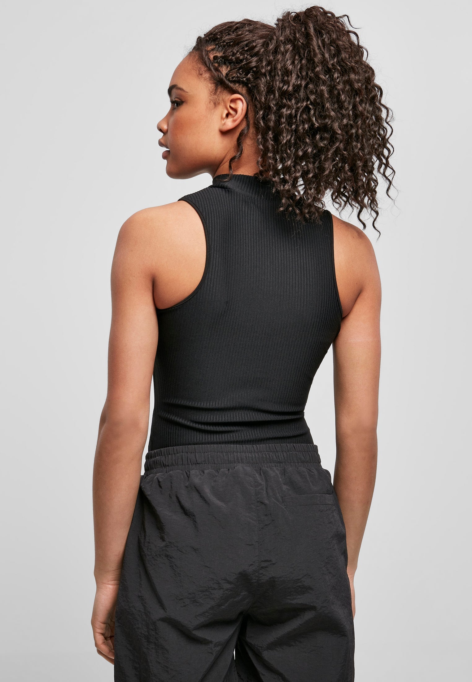 UC Sleeveless Rib Turtleneck Body - workoutbrands.com