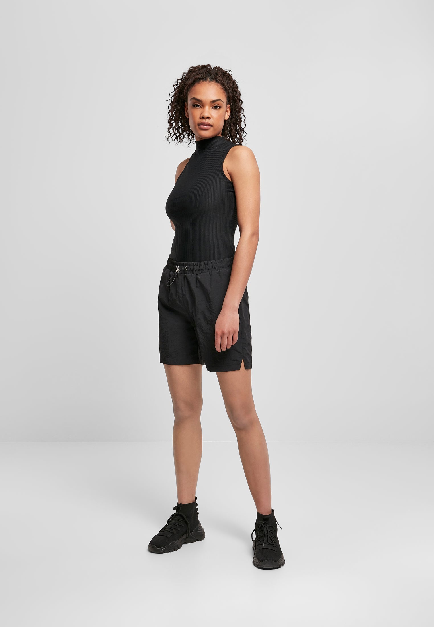 UC Sleeveless Rib Turtleneck Body - workoutbrands.com