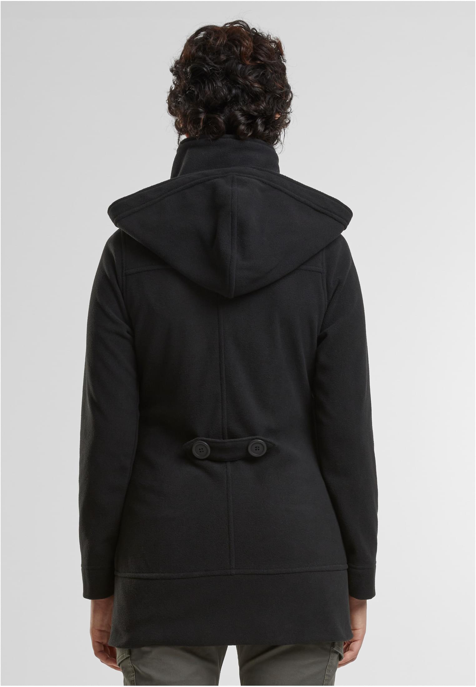 Women Square Fleece Jacket black XXL - workoutbrands.com