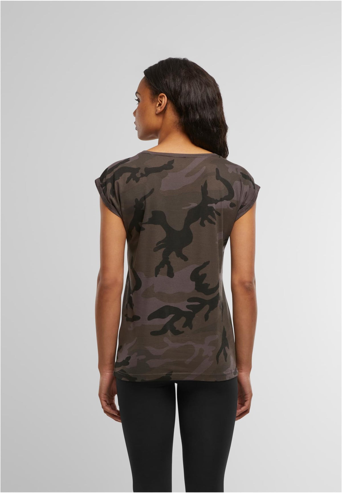 Ladies Extended Shoulder Camo Tee