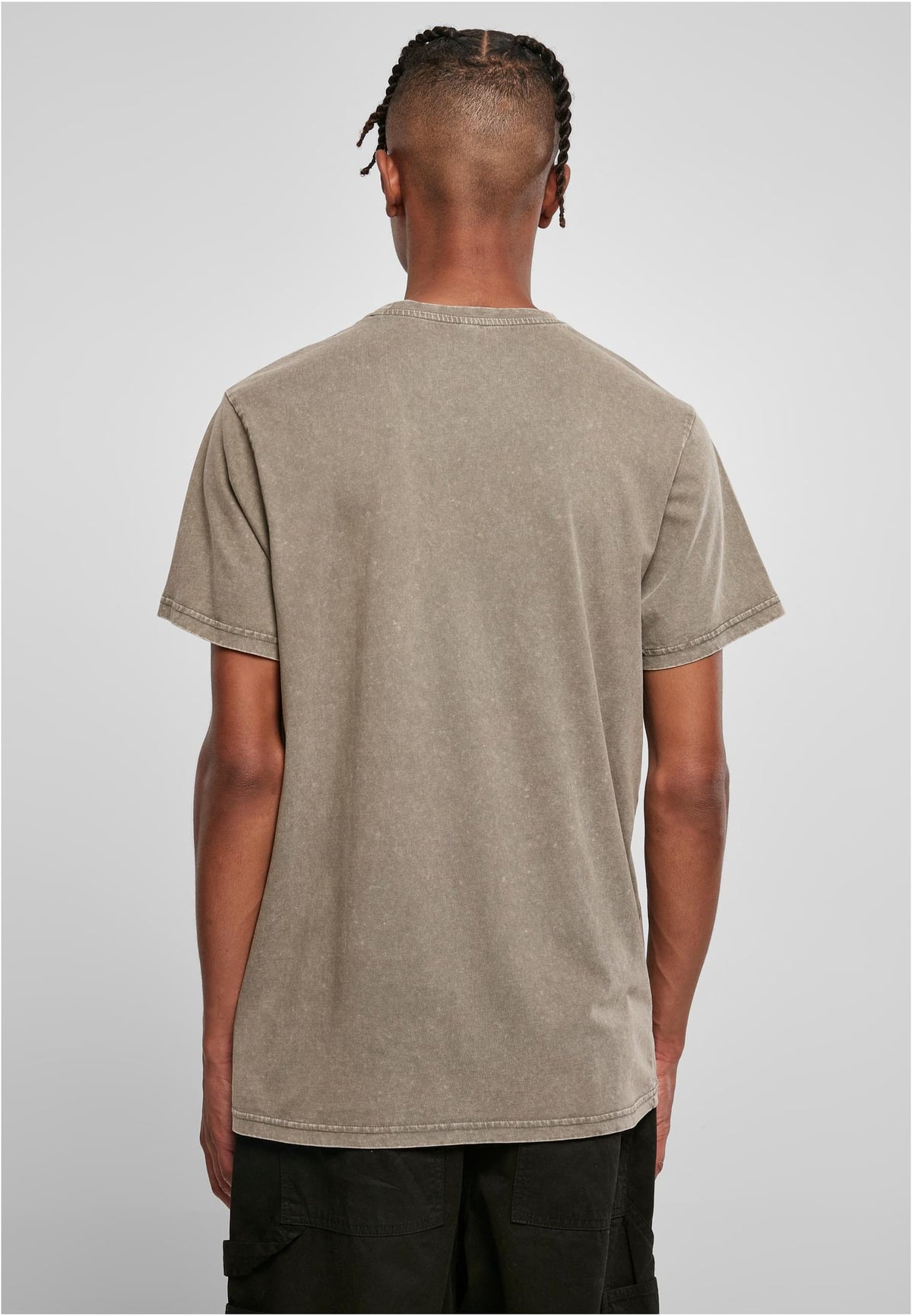 Acid Washed Round Neck Tee - workoutbrands.com