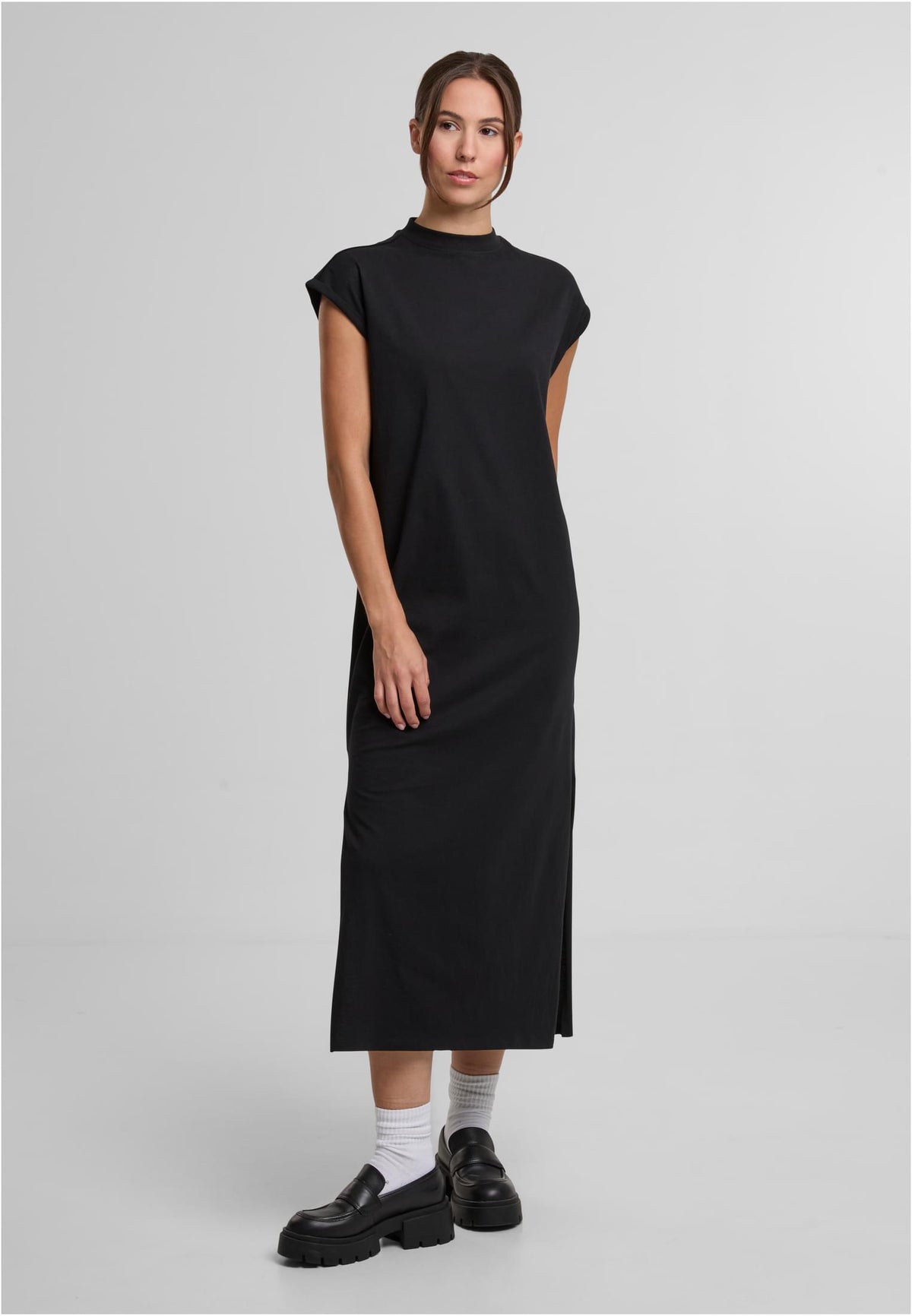 Ladies Long Extended Shoulder Dress - workoutbrands.com