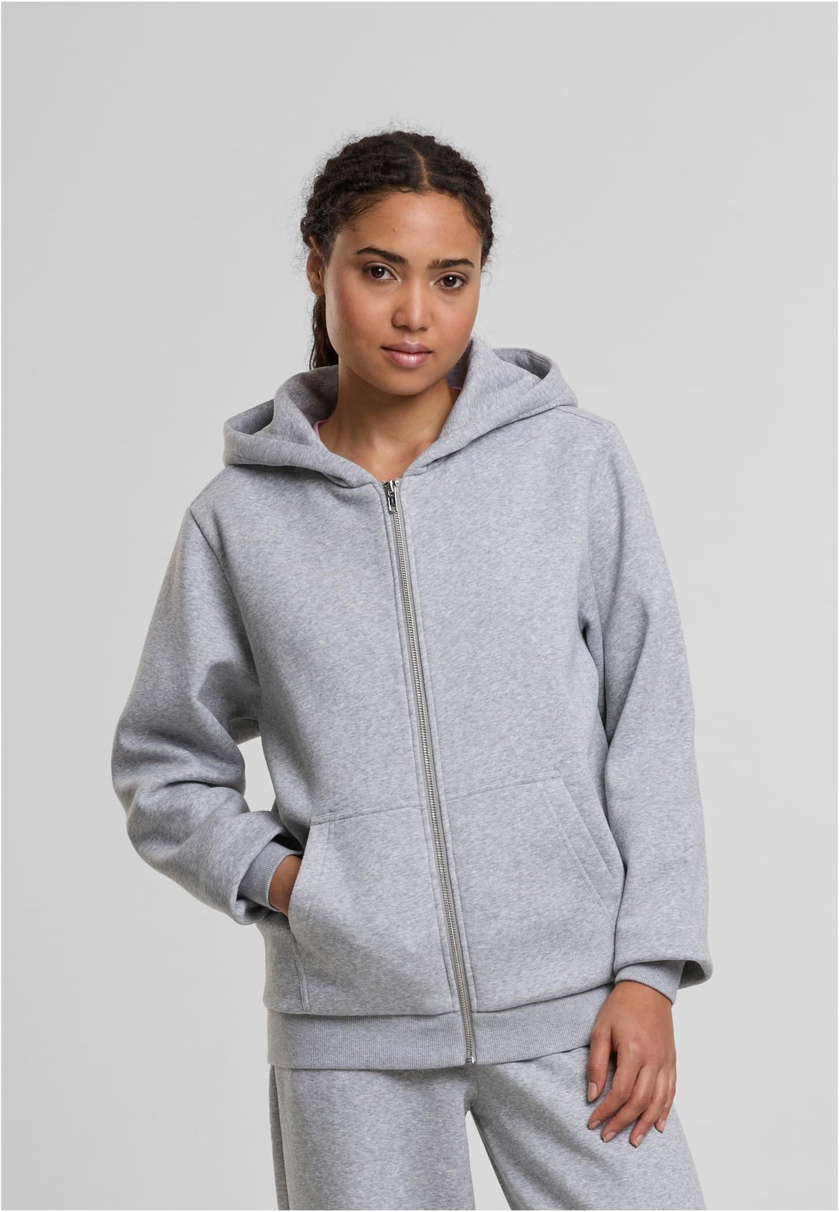 Ladies Fluffy Zip Hoody - workoutbrands.com