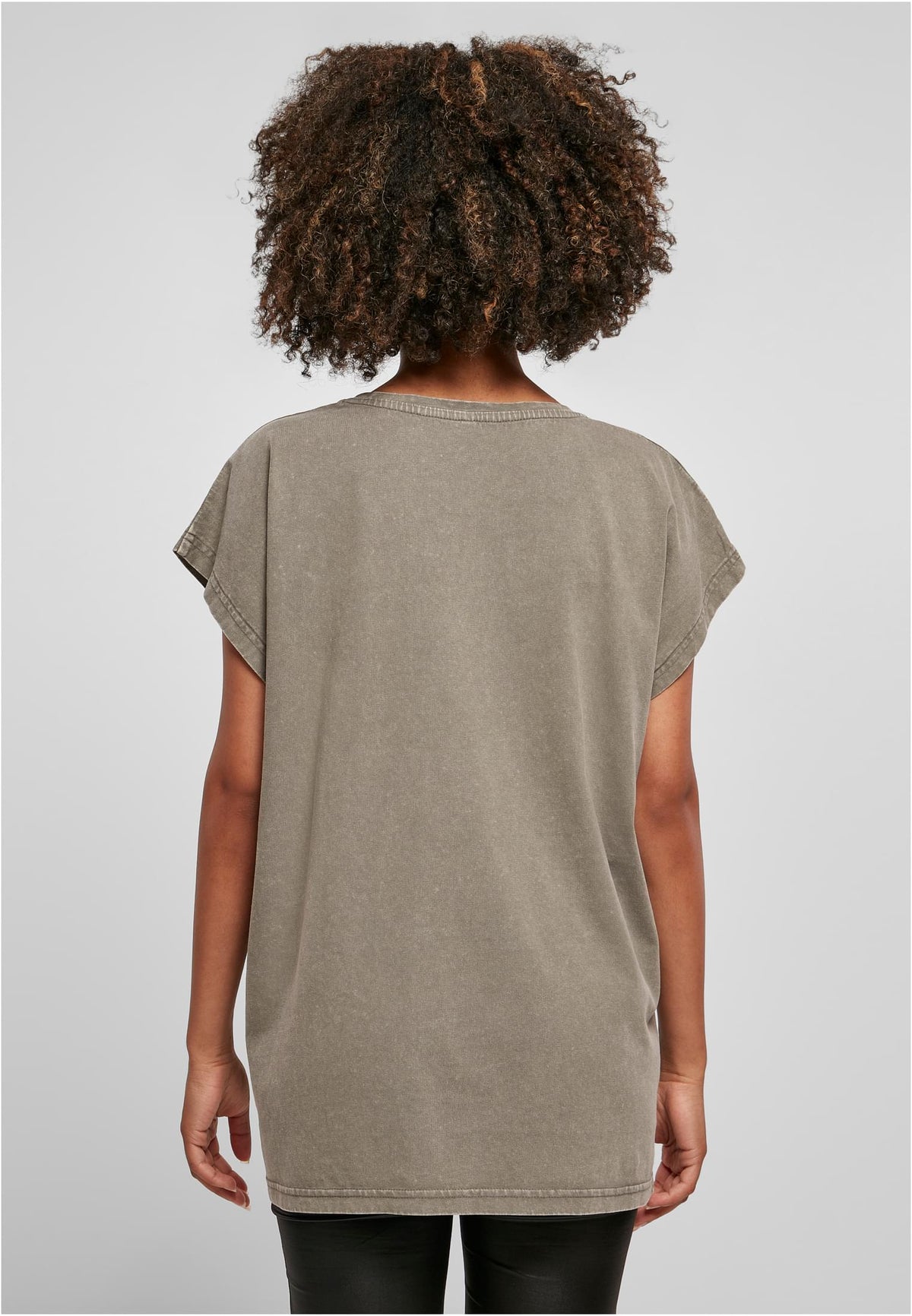 Ladies Acid Washed Extended Shoulder Tee - workoutbrands.com