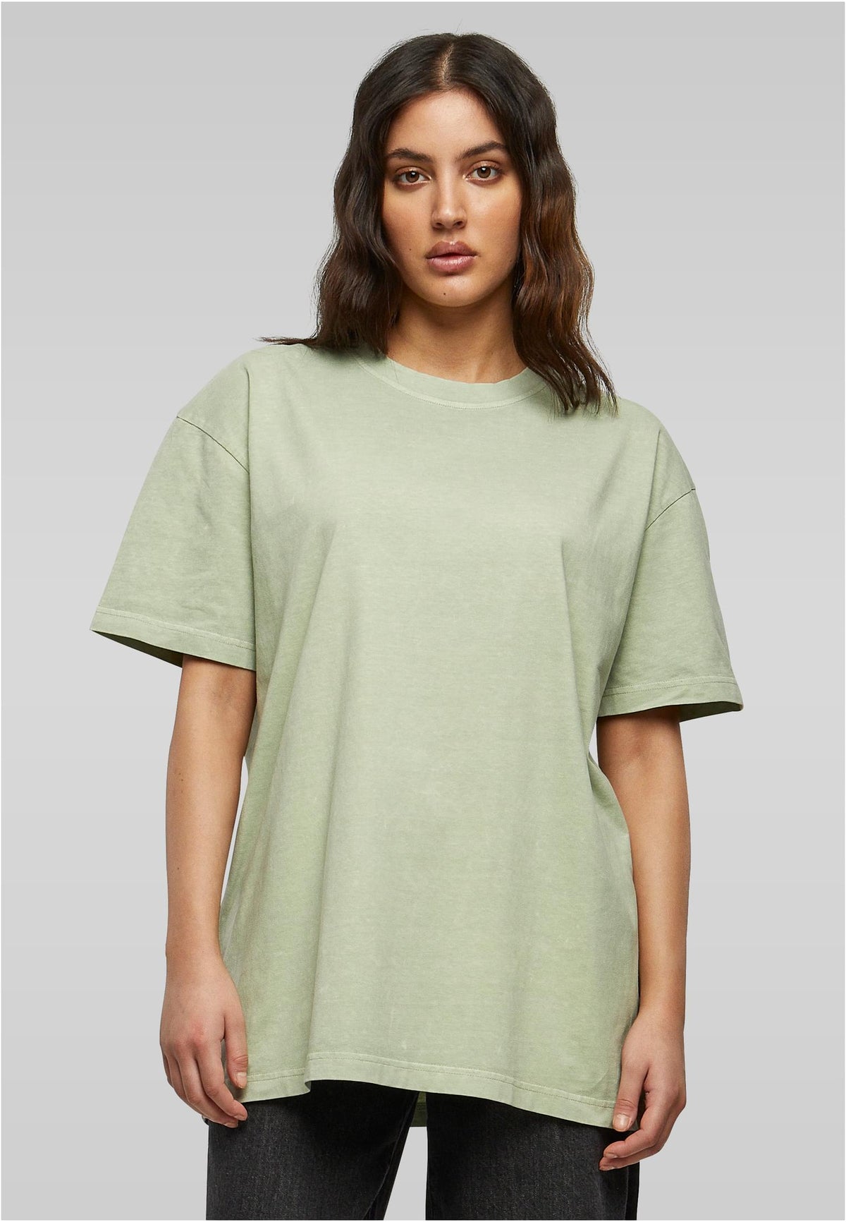 Ladies Oversized Acid Wash Tee - workoutbrands.com