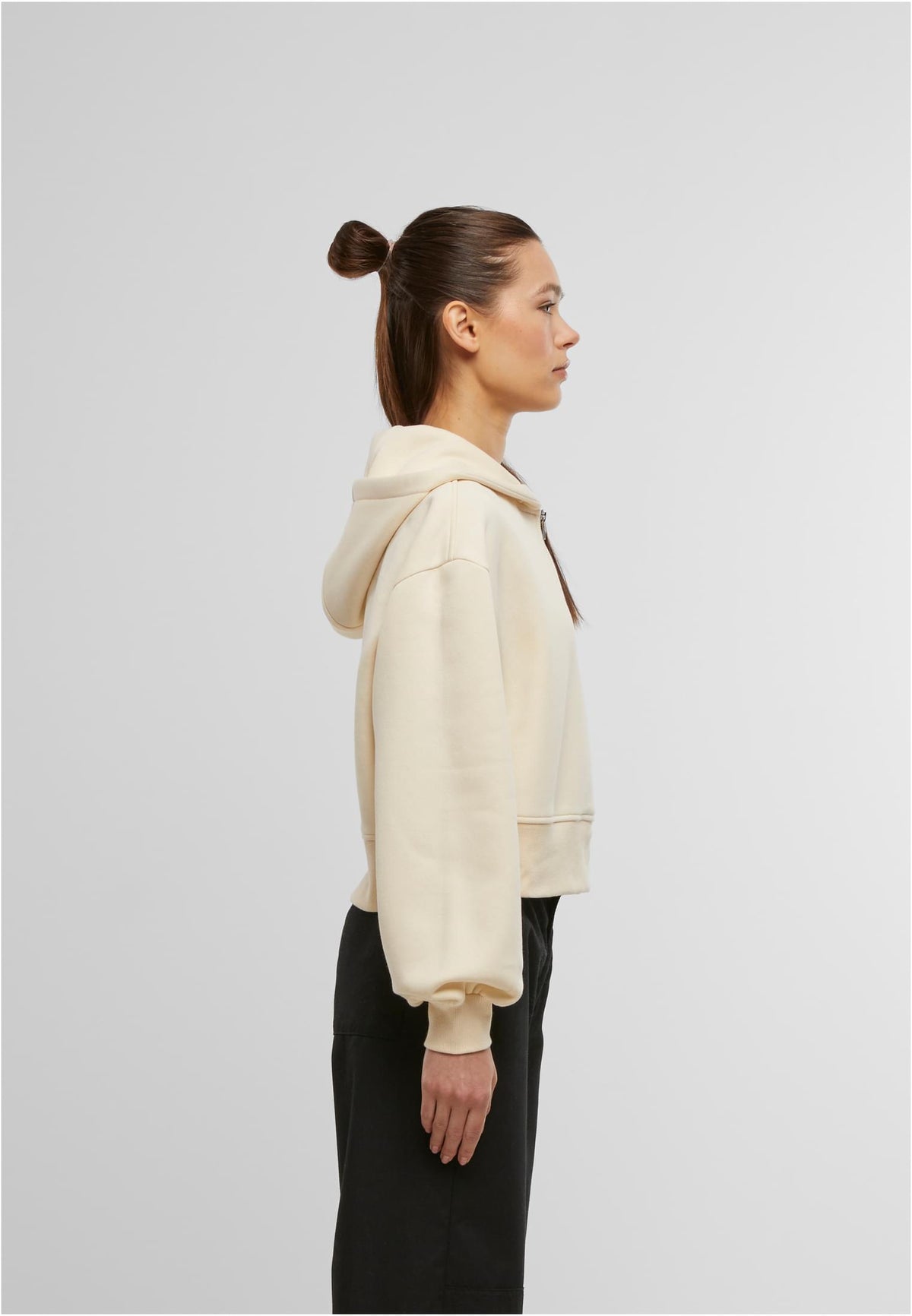 Ladies Short Oversized Zip Jacket - workoutbrands.com