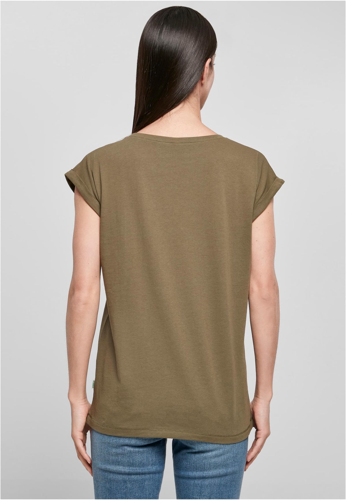 Ladies Essentials Extended Shoulder Tee - workoutbrands.com