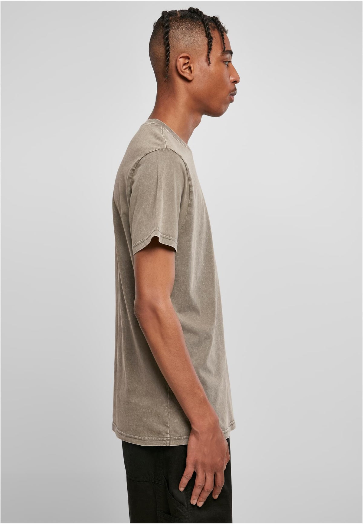 Acid Washed Round Neck Tee - workoutbrands.com