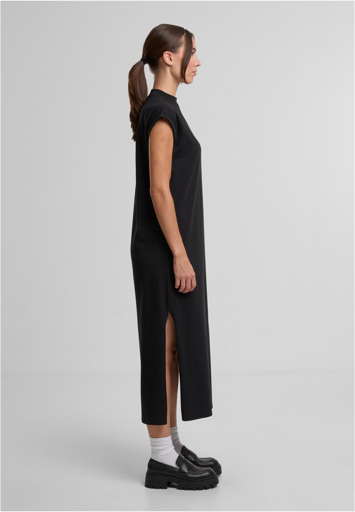 Ladies Long Extended Shoulder Dress - workoutbrands.com