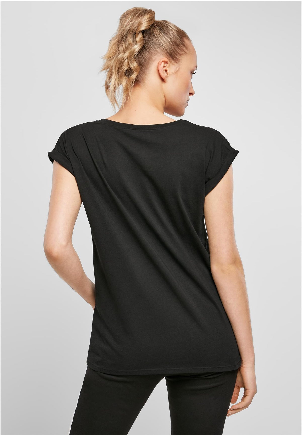 Ladies Essentials Extended Shoulder Tee - workoutbrands.com