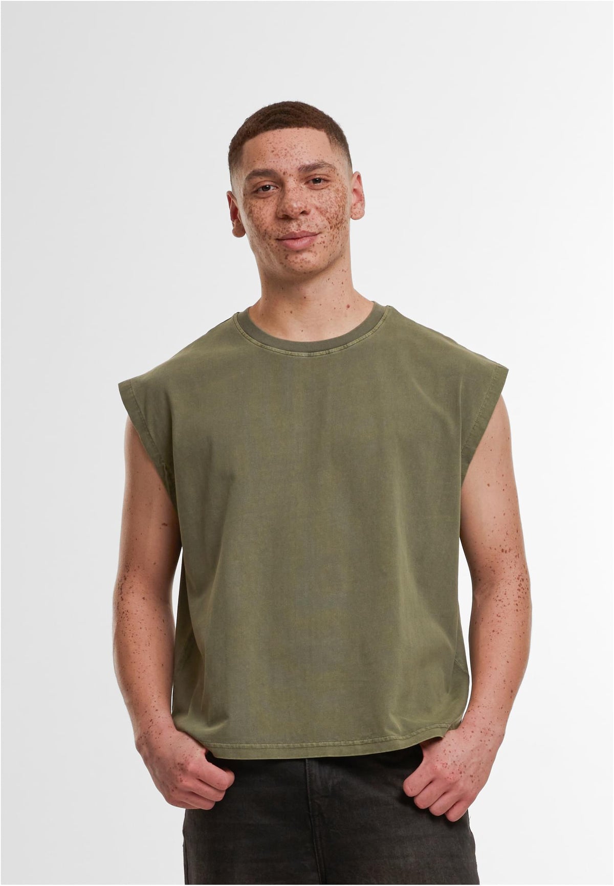 Vintage Cropped Heavy Sleeveless Tee - workoutbrands.com