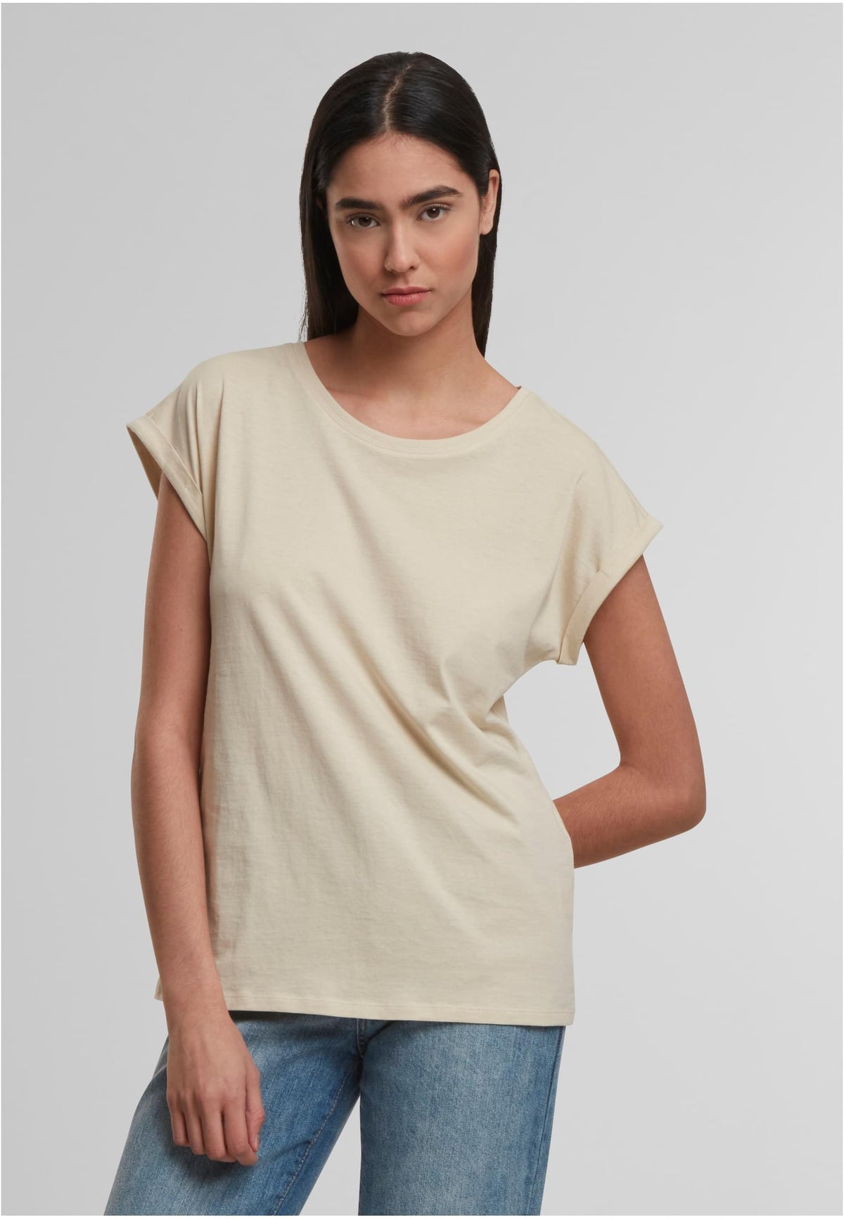 Ladies Regular Extended Shoulder Tee - workoutbrands.com