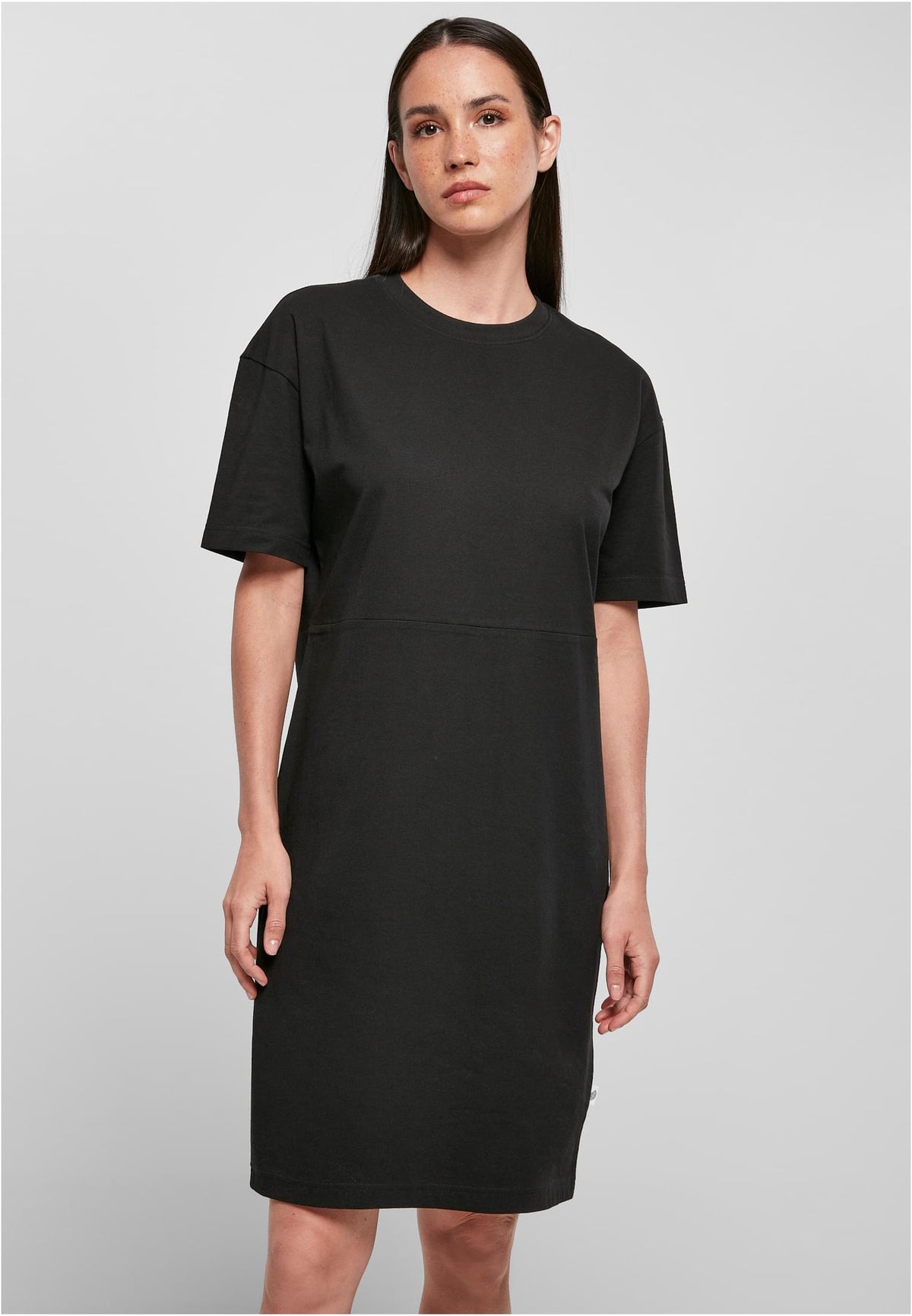 Ladies Essentials Oversized Slit Tee Dress - workoutbrands.com