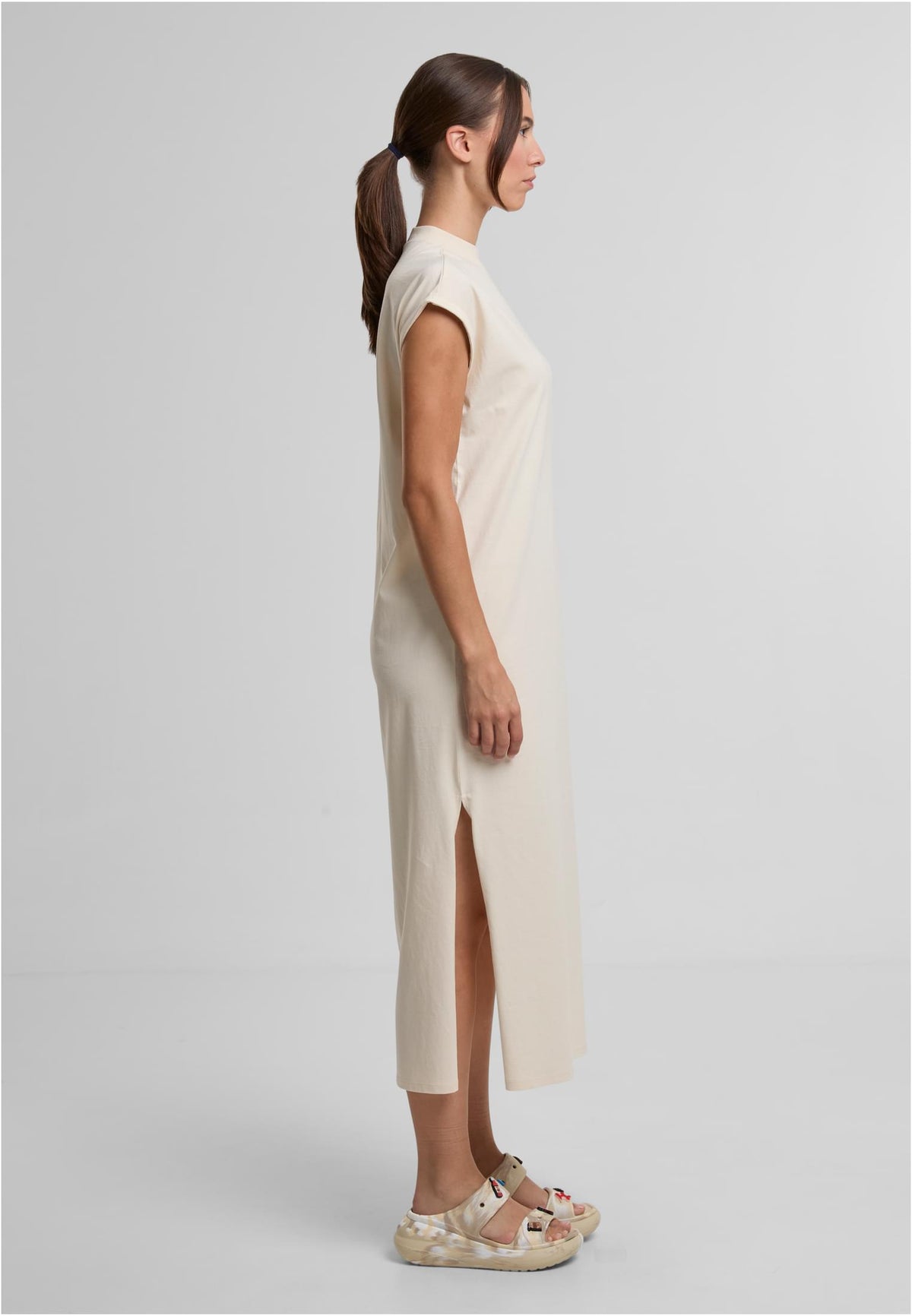 Ladies Long Extended Shoulder Dress - workoutbrands.com